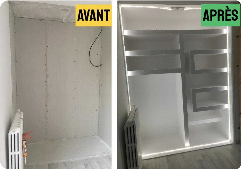 Rénovation d’un placard en dressing